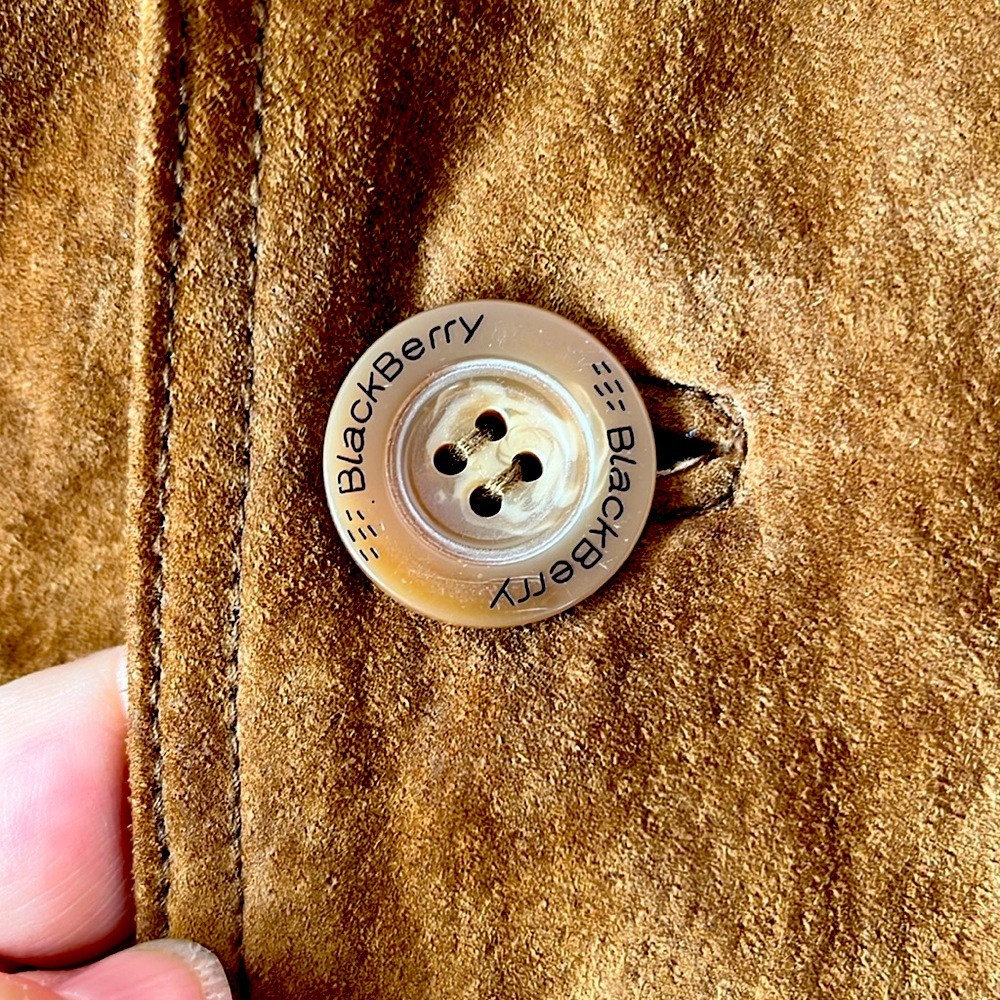Vintage Blackberry/RIM real suede jacket - men’s XL